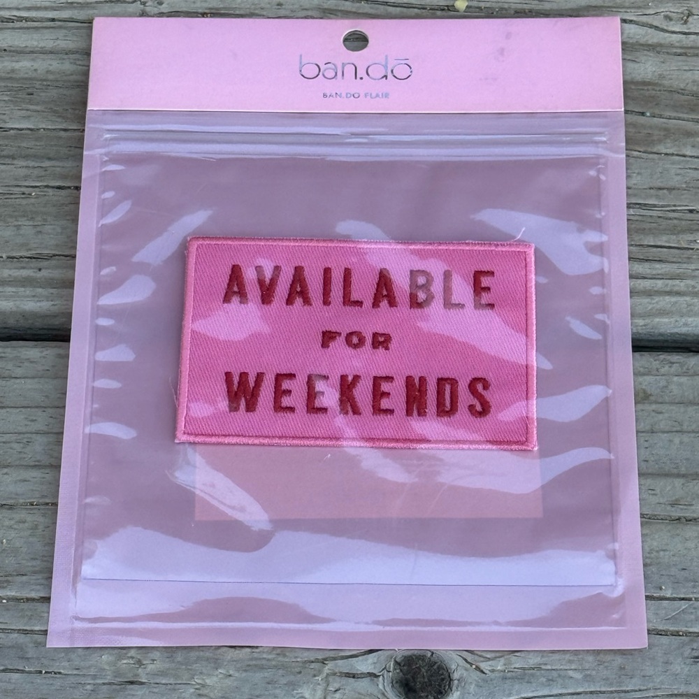 Bundle 3 for 50% off NEW Ban.do Embroidered AVAILABLE FOR WEEKENDS Iron On Patch